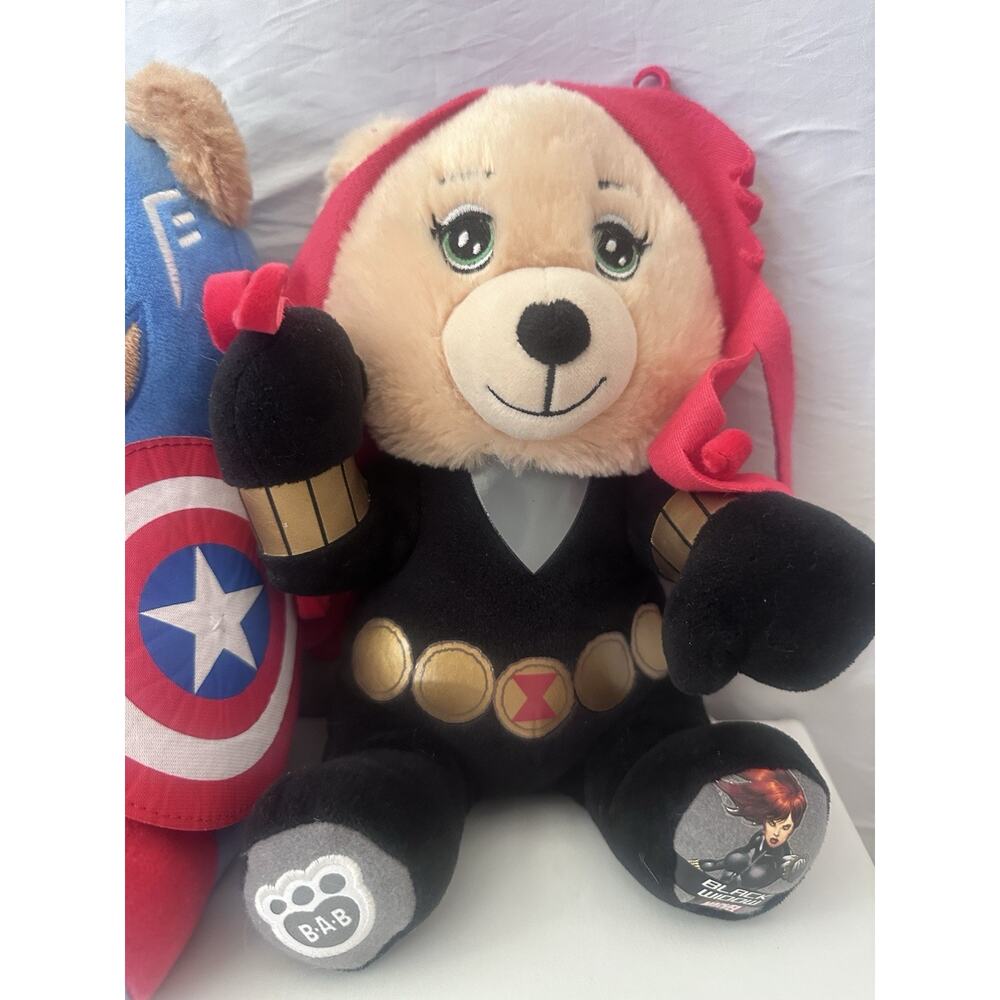 Build A Bear Small Frys Marvel Mega minis Black Widow Thor Captain America - Picture 3 of 5